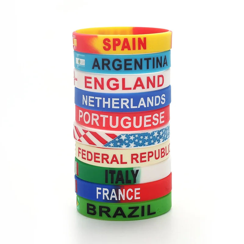 Country Flag Silicone Bracelet - Bracelet Silicone Drapeau Pays