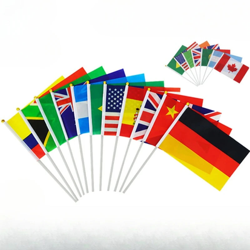 10Pcs National Flag Set - Lot de 10 Drapeaux Nationaux