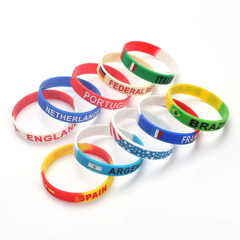 Country Flag Silicone Bracelet - Bracelet Silicone Drapeau Pays