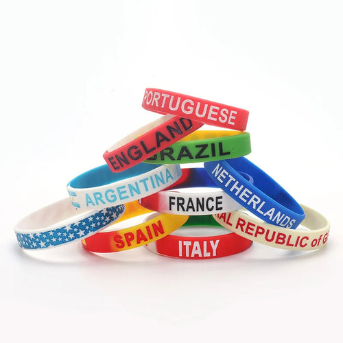 Country Flag Silicone Bracelet - Bracelet Silicone Drapeau Pays